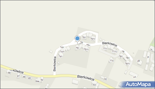 Bierkowice, Bierkowice, 75i, mapa Bierkowice