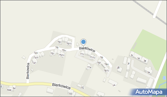 Bierkowice, Bierkowice, 77i, mapa Bierkowice