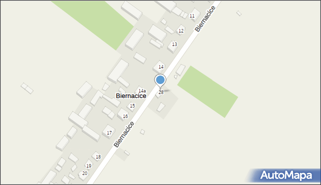 Biernacice, Biernacice, 28, mapa Biernacice