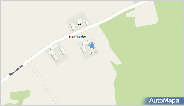 Biernatów, Biernatów, 11, mapa Biernatów