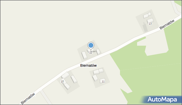 Biernatów, Biernatów, 12, mapa Biernatów