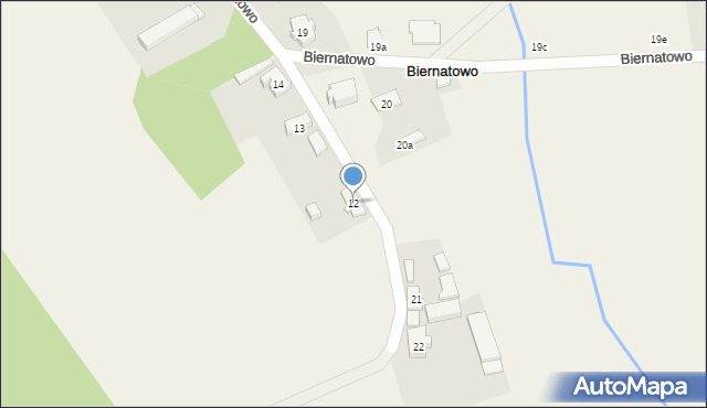 Biernatowo, Biernatowo, 12, mapa Biernatowo