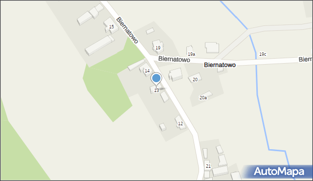 Biernatowo, Biernatowo, 13, mapa Biernatowo