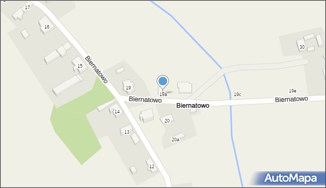 Biernatowo, Biernatowo, 19a, mapa Biernatowo