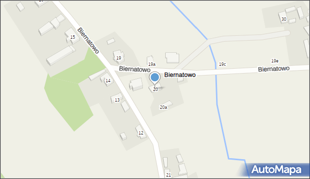 Biernatowo, Biernatowo, 20, mapa Biernatowo