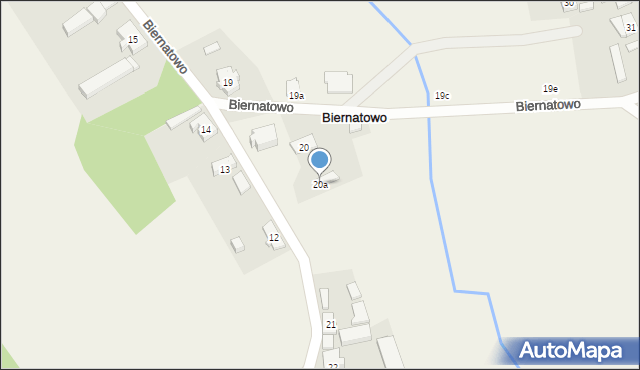 Biernatowo, Biernatowo, 20a, mapa Biernatowo