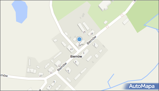 Biernów, Biernów, 14, mapa Biernów