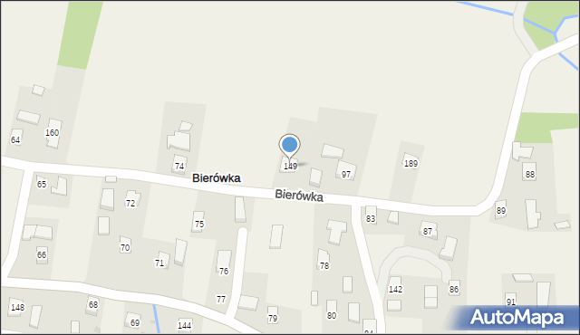 Bierówka, Bierówka, 149, mapa Bierówka