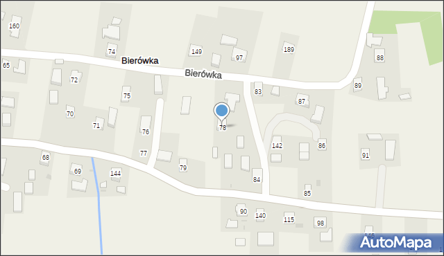 Bierówka, Bierówka, 78, mapa Bierówka