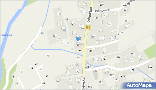 Biertowice, Biertowice, 110, mapa Biertowice