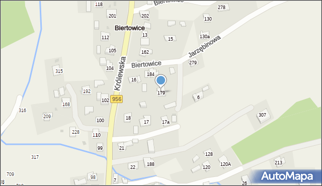 Biertowice, Biertowice, 179, mapa Biertowice