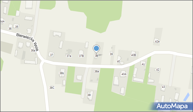 Bierwiecka Wola, Bierwiecka Wola, 38, mapa Bierwiecka Wola