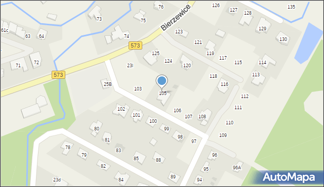 Bierzewice, Bierzewice, 105, mapa Bierzewice