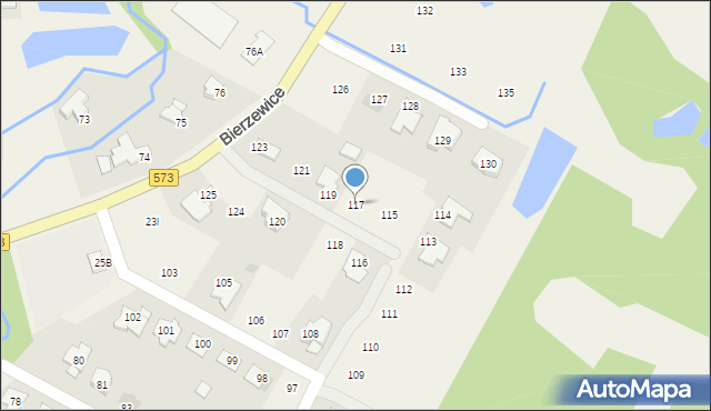 Bierzewice, Bierzewice, 117, mapa Bierzewice