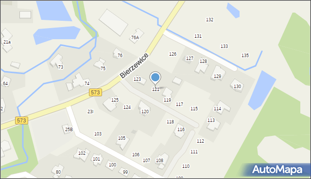 Bierzewice, Bierzewice, 121, mapa Bierzewice