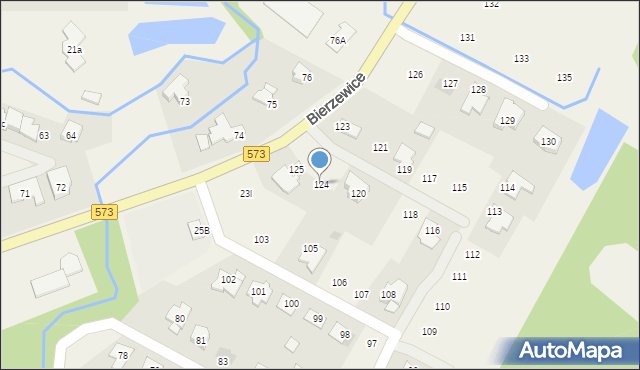 Bierzewice, Bierzewice, 124, mapa Bierzewice