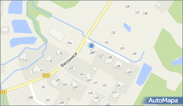 Bierzewice, Bierzewice, 126, mapa Bierzewice