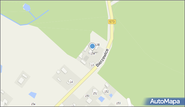 Bierzewice, Bierzewice, 13a, mapa Bierzewice