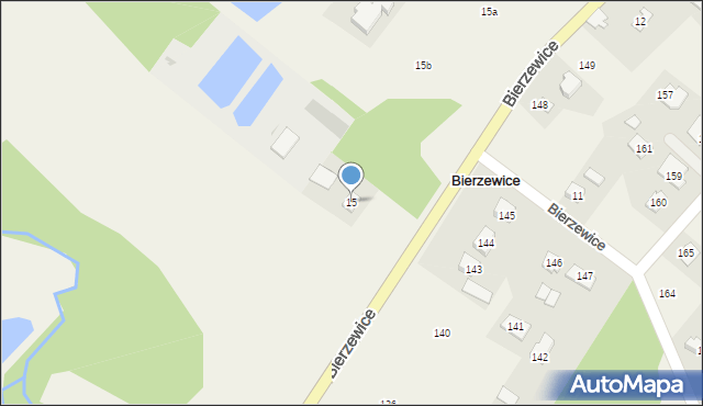 Bierzewice, Bierzewice, 15, mapa Bierzewice