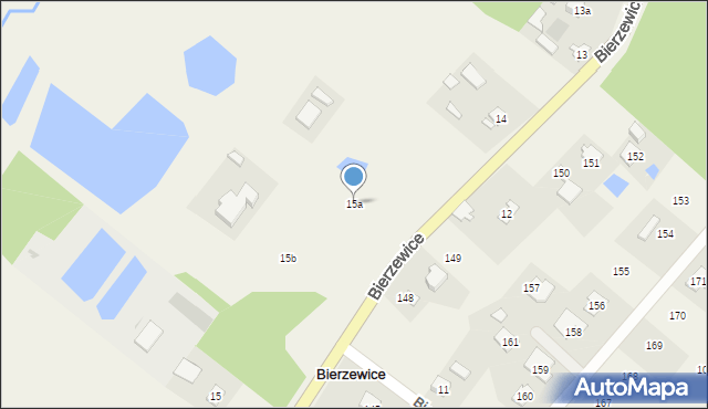 Bierzewice, Bierzewice, 15a, mapa Bierzewice