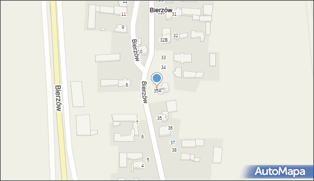 Bierzów, Bierzów, 35A, mapa Bierzów