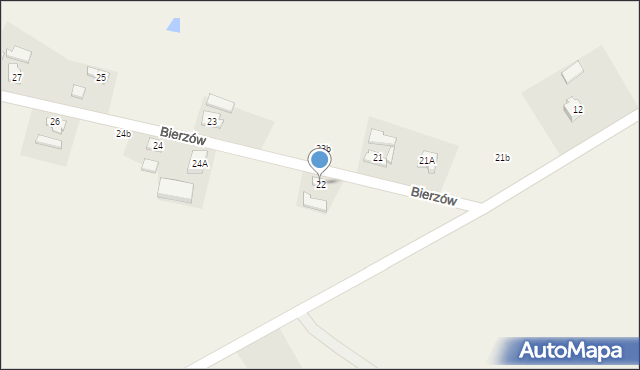 Bierzów, Bierzów, 22, mapa Bierzów