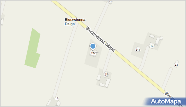 Bierzwienna Długa, Bierzwienna Długa, 15a, mapa Bierzwienna Długa