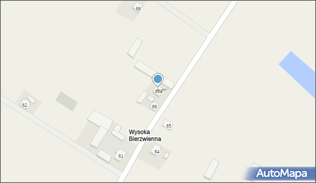 Bierzwienna Długa, Bierzwienna Długa, 66a, mapa Bierzwienna Długa