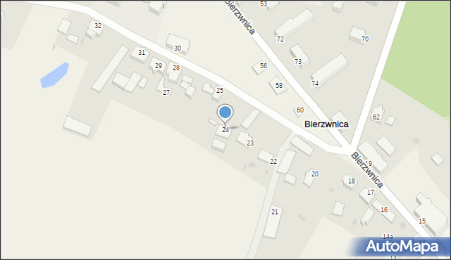 Bierzwnica, Bierzwnica, 24, mapa Bierzwnica