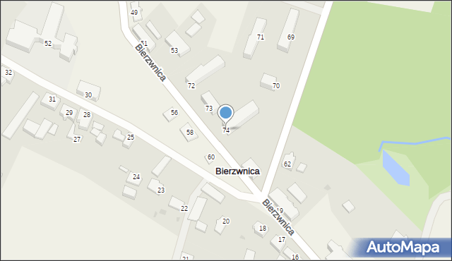 Bierzwnica, Bierzwnica, 74, mapa Bierzwnica