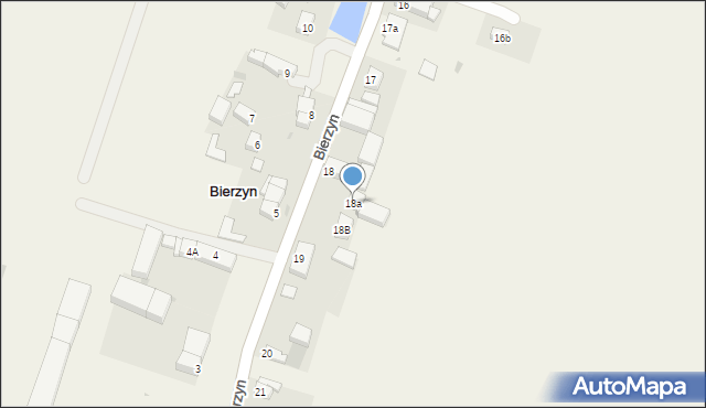 Bierzyn, Bierzyn, 18a, mapa Bierzyn