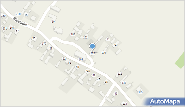 Biesiadki, Biesiadki, 265, mapa Biesiadki