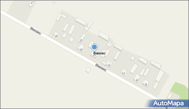 Biesiec, Biesiec, 13, mapa Biesiec