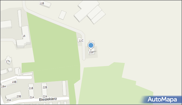 Biesiekierz, Biesiekierz, 11d, mapa Biesiekierz