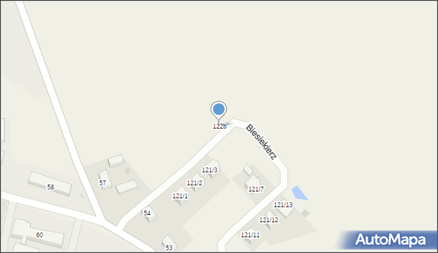 Biesiekierz, Biesiekierz, 122b, mapa Biesiekierz