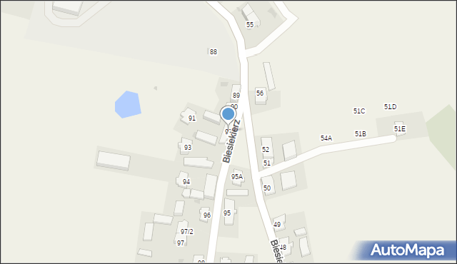 Biesiekierz, Biesiekierz, 92, mapa Biesiekierz