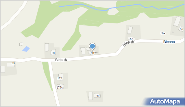 Biesna, Biesna, 58, mapa Biesna