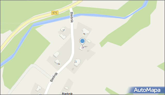 Bieśnik, Bieśnik, 14, mapa Bieśnik