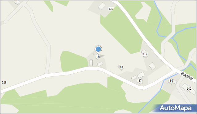 Bieśnik, Bieśnik, 88, mapa Bieśnik