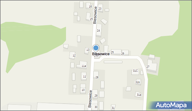 Biesowice, Biesowice, 24a, mapa Biesowice