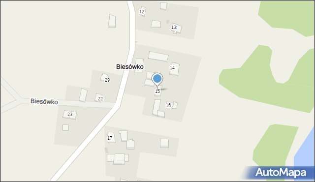 Biesówko, Biesówko, 15, mapa Biesówko