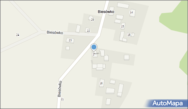 Biesówko, Biesówko, 17, mapa Biesówko