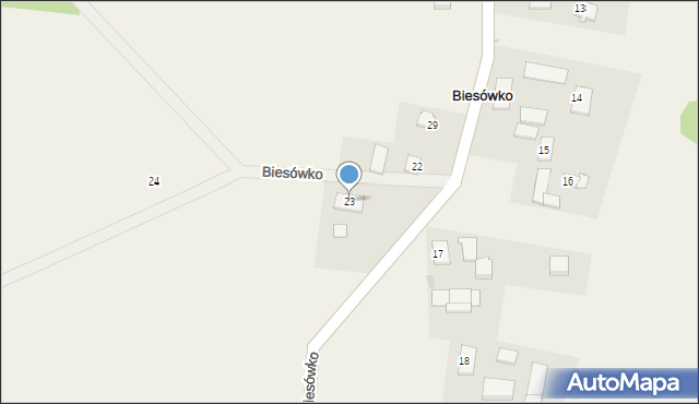 Biesówko, Biesówko, 23, mapa Biesówko