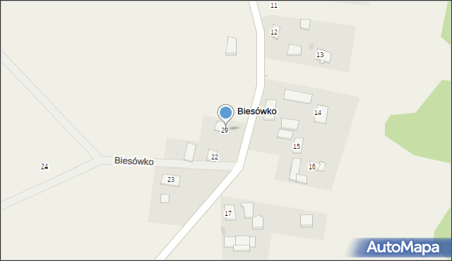 Biesówko, Biesówko, 29, mapa Biesówko