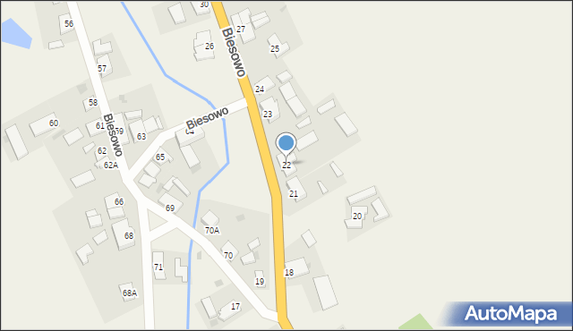 Biesowo, Biesowo, 22, mapa Biesowo