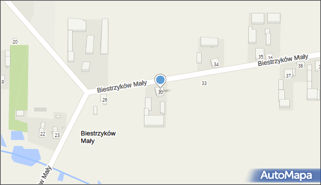 Biestrzyków Mały, Biestrzyków Mały, 30, mapa Biestrzyków Mały