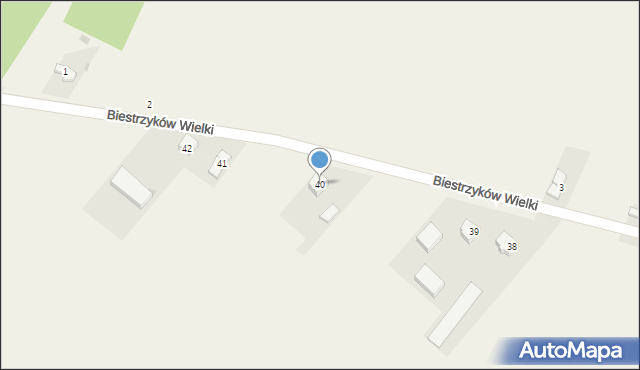 Biestrzyków Wielki, Biestrzyków Wielki, 40, mapa Biestrzyków Wielki