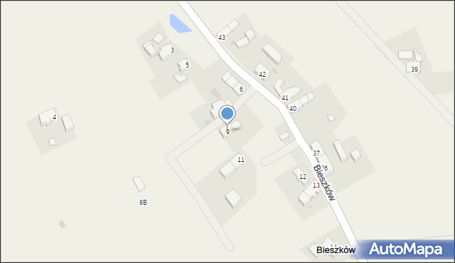 Bieszków, Bieszków, 9, mapa Bieszków