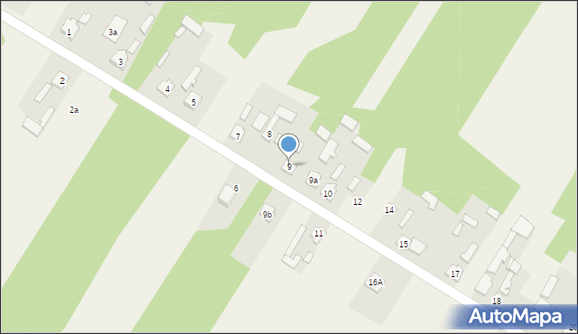 Bieszków Górny, Bieszków Górny, 9, mapa Bieszków Górny
