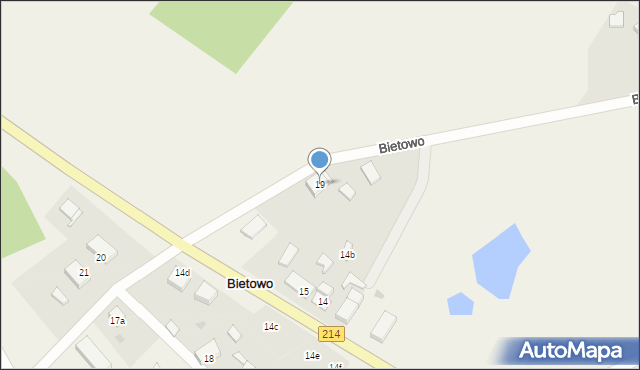 Bietowo, Bietowo, 19, mapa Bietowo